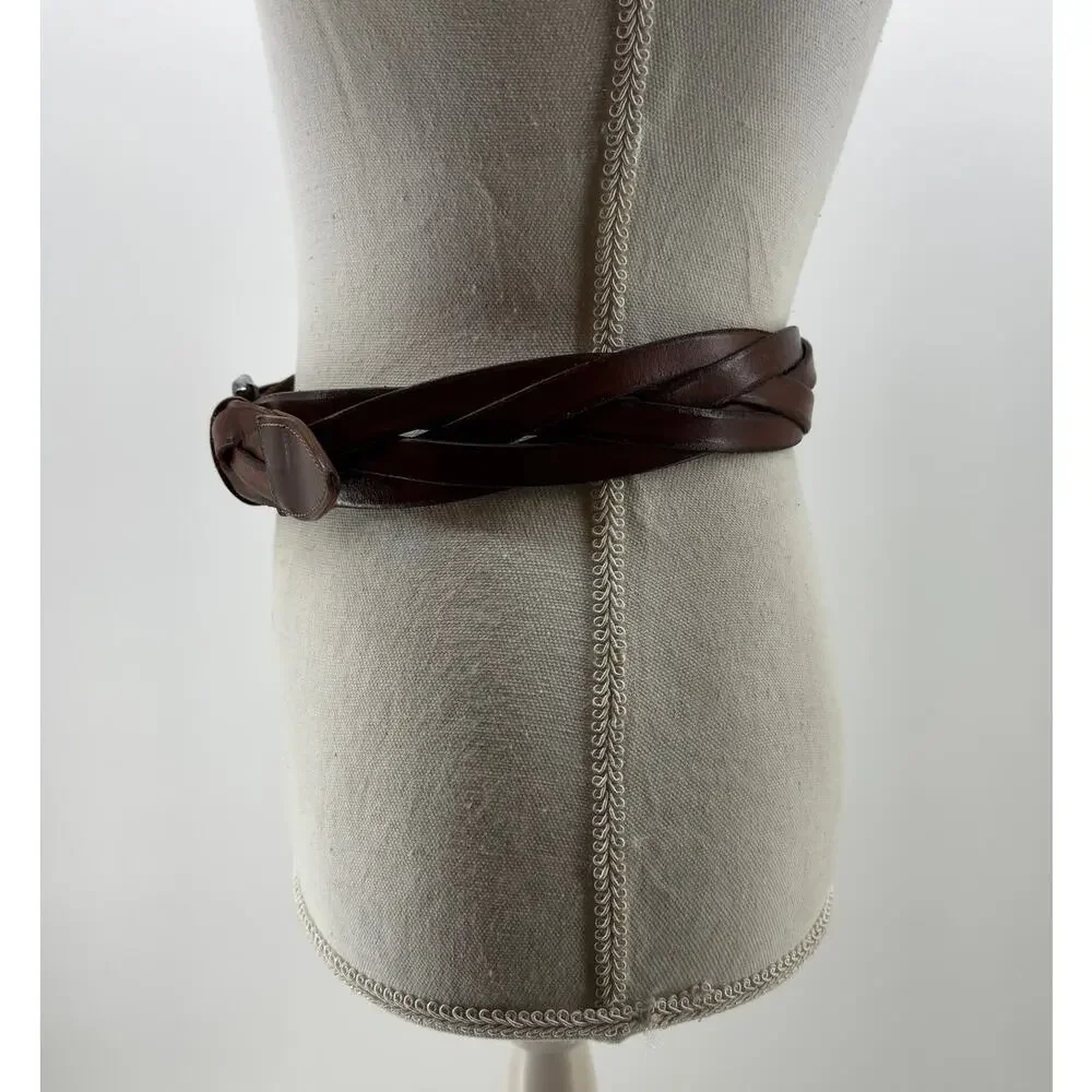 Y2K Banana Republic Women's Top Braided Brown Belt 30/Small